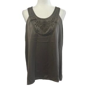 Banana Republic Embellished Neckline Sleeveless Tank Blouse